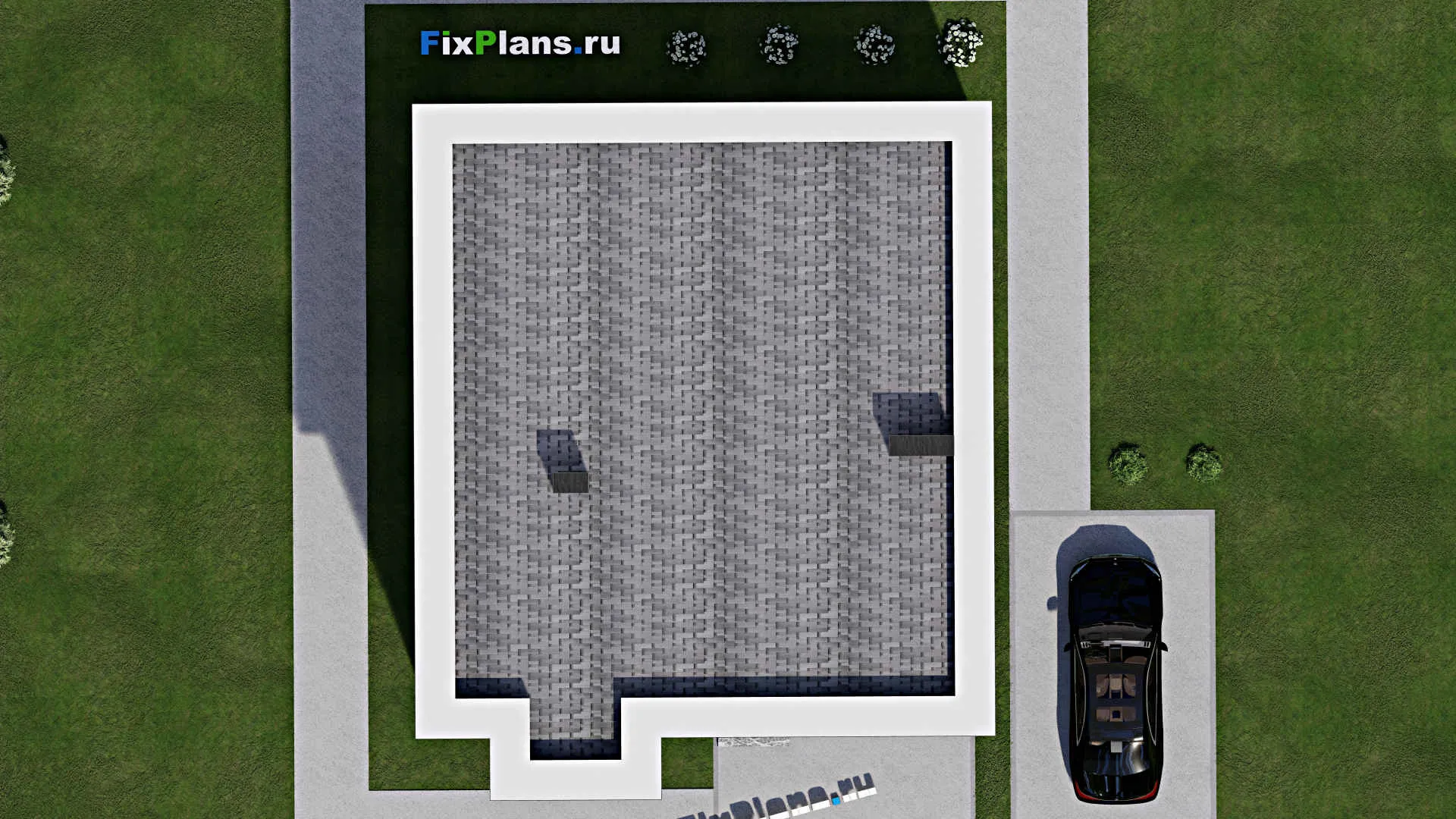 F-10547 - Планы двухэтажного дома 11 на 14, площадью 200 м² с баней и 4 спальнями