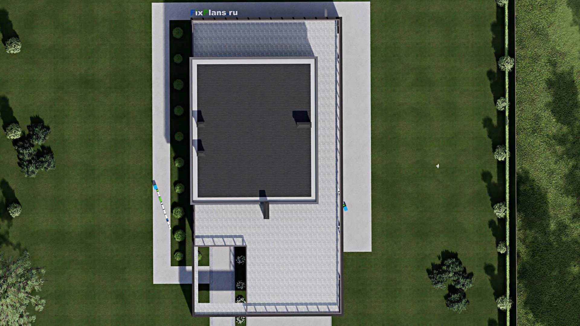 F-1601 - Проект двухэтажного дома 14 на 26, площадью 320 м² с террасой и 3 спальнями