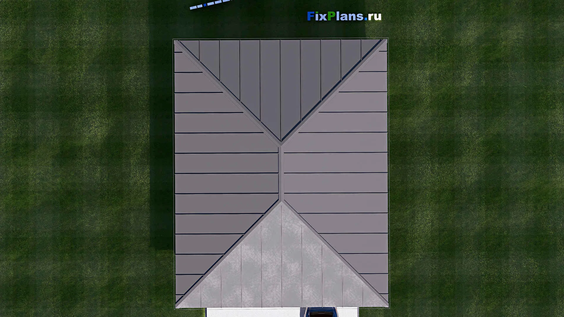 F-18998 - Проект гаража из газобетона 10 на 13, площадью 110 м² на 2 машиноместа