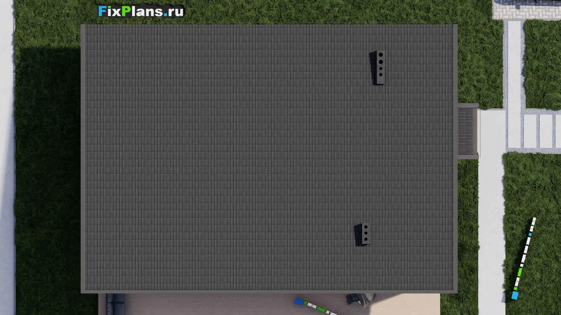 F-0224 - Проект одноэтажного дома 12 на 17, площадью 210 м² с террасой и 3 спальнями