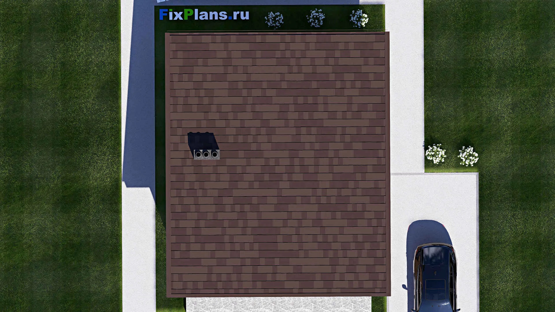 F-17531 - Проект одноэтажного дома 9 на 12, площадью 80 м² с 1 спальнями