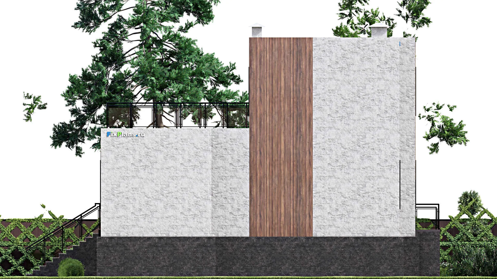 F-13355 - Проект двухэтажного дома 13 на 24, площадью 300 м² с 4 спальнями