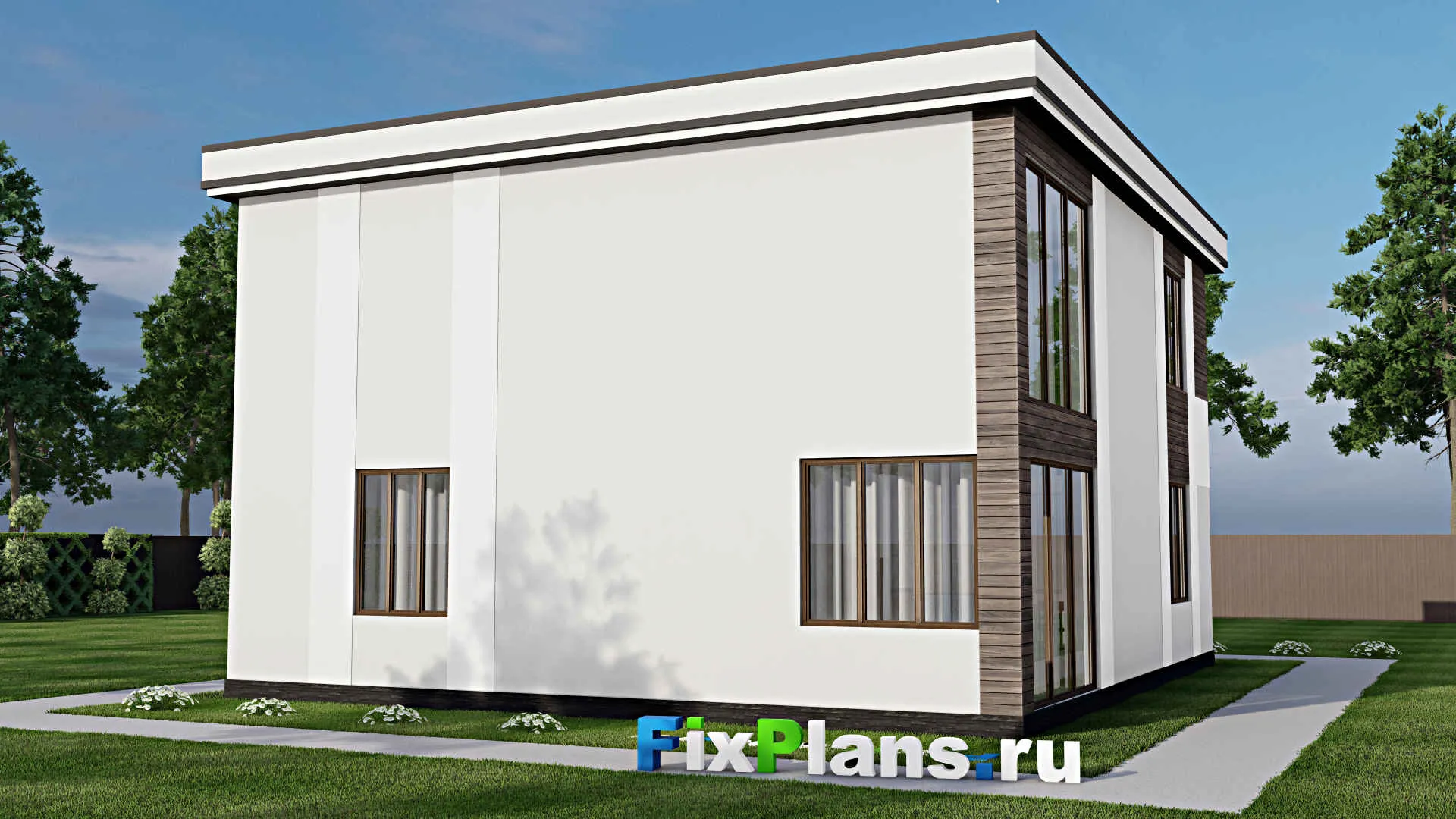 F-10547 - Планы двухэтажного дома 11 на 14, площадью 200 м² с баней и 4 спальнями