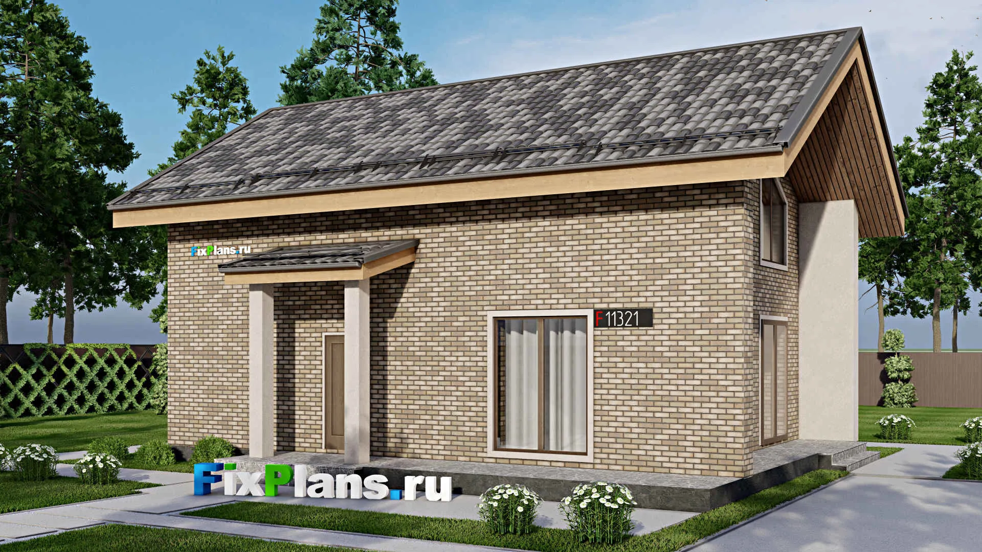 F-11321 - Проект дома с мансардой 10 на 13, площадью 130 м² с 3 спальнями