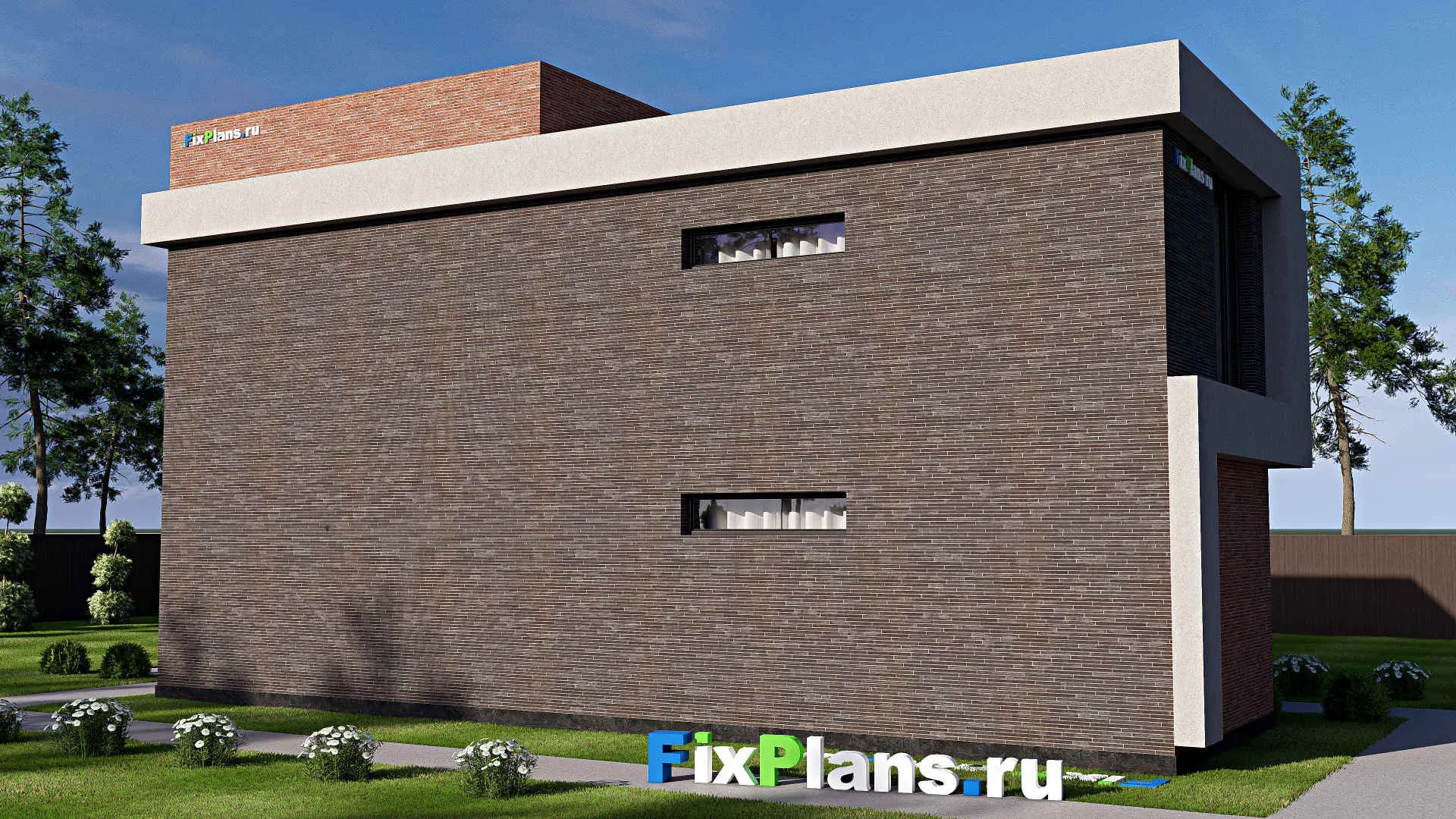 F-18449 - Проект двухэтажного дома 7 на 15, площадью 130 м² с балконом и 4 спальнями