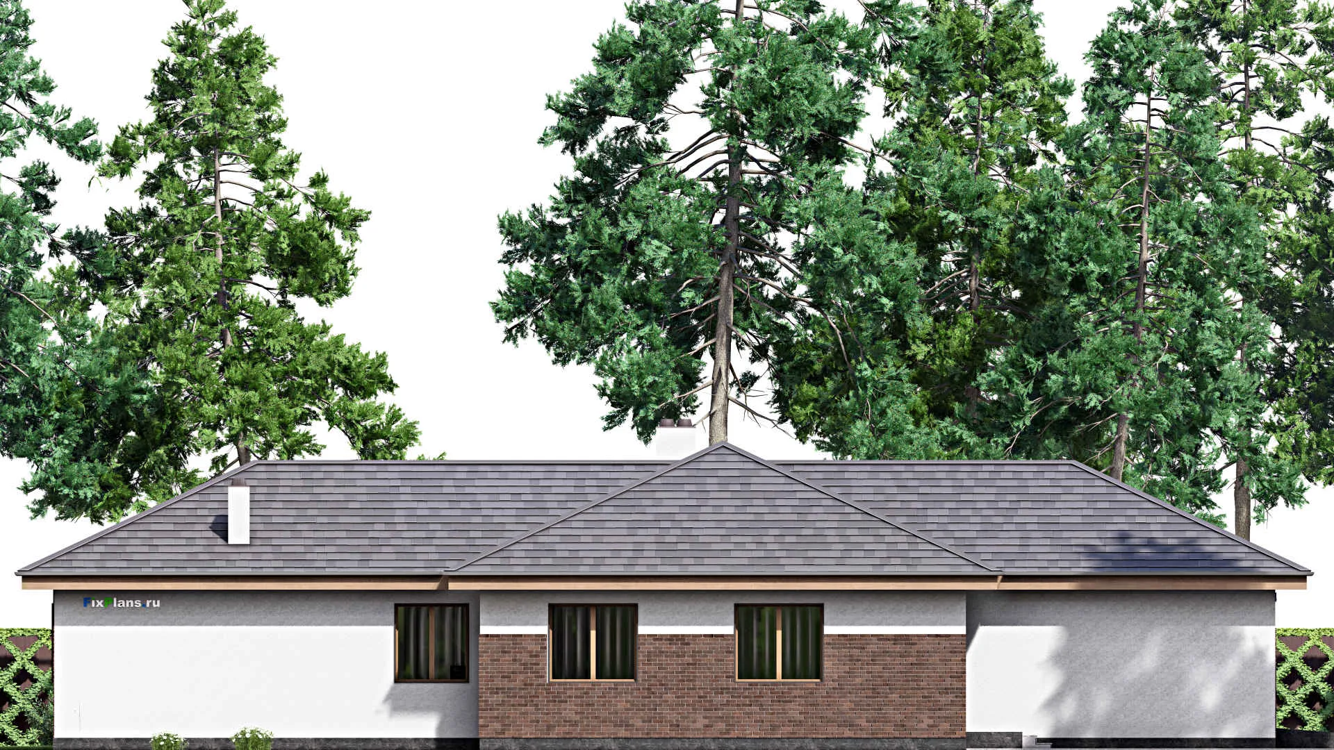 F-15713 - Проект одноэтажного дома 22 на 25, площадью 360 м² с 3 спальнями