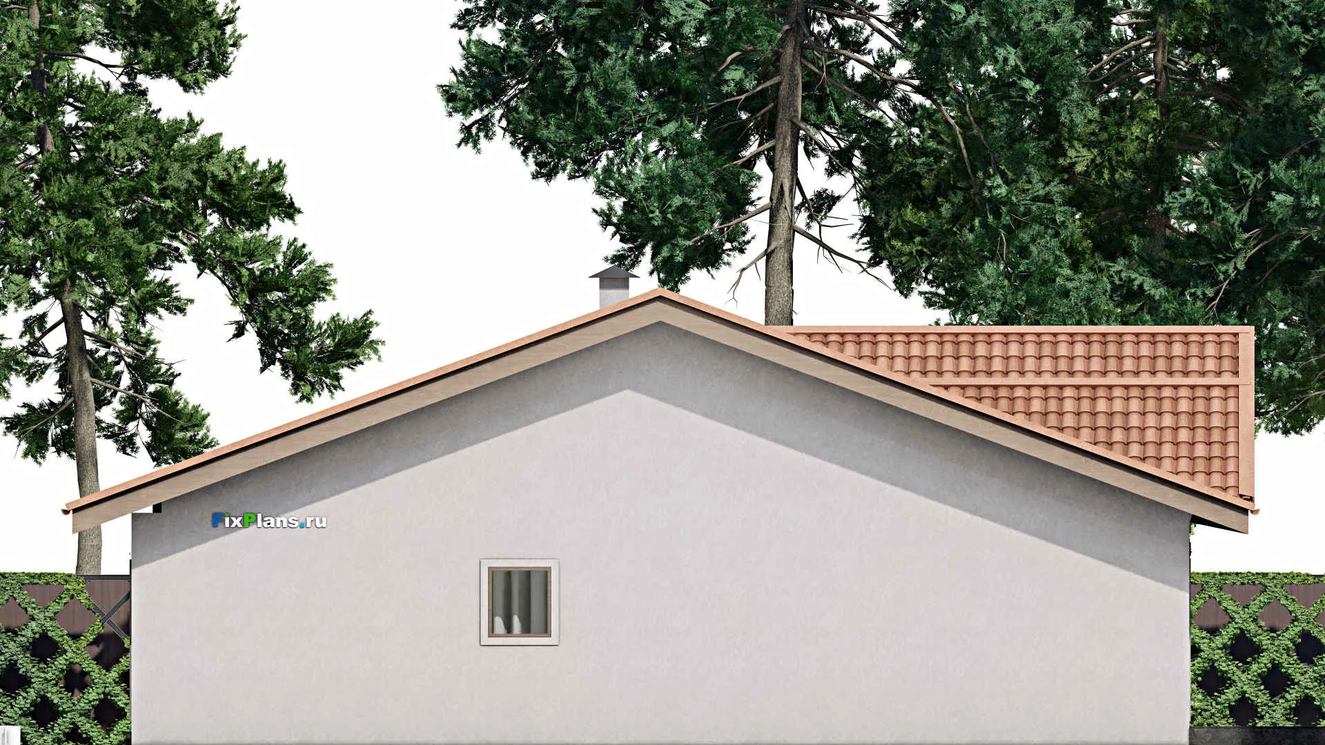 F-10052 - Проект одноэтажного дома 17 на 17, площадью 230 м² с 3 спальнями