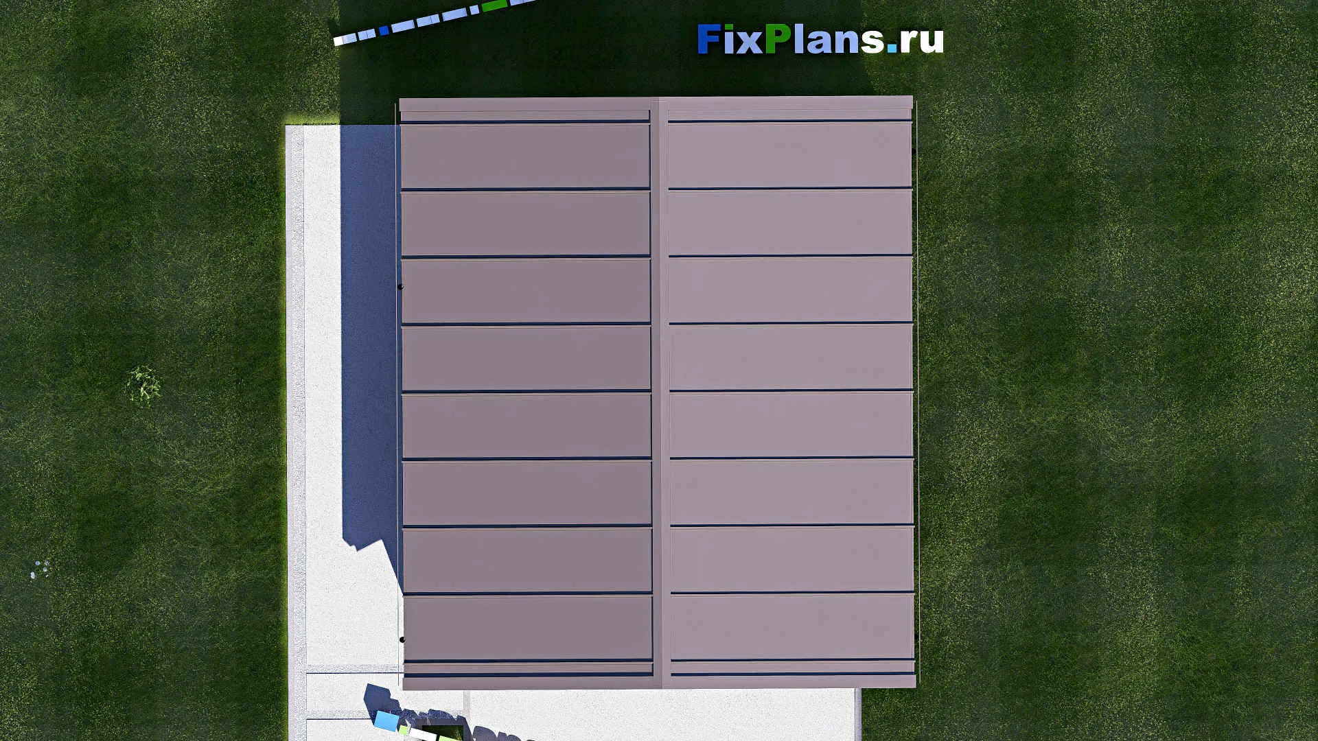 F-21095 - Проект гаража 8 на 9, площадью 60 м² на 2 машиноместа
