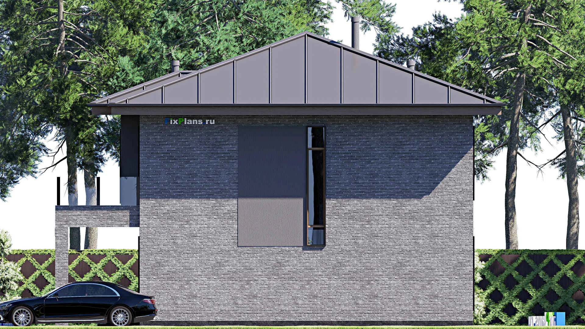 F-19133 - Проект двухэтажного дома 11 на 13, площадью 180 м² с балконом и 5 спальнями